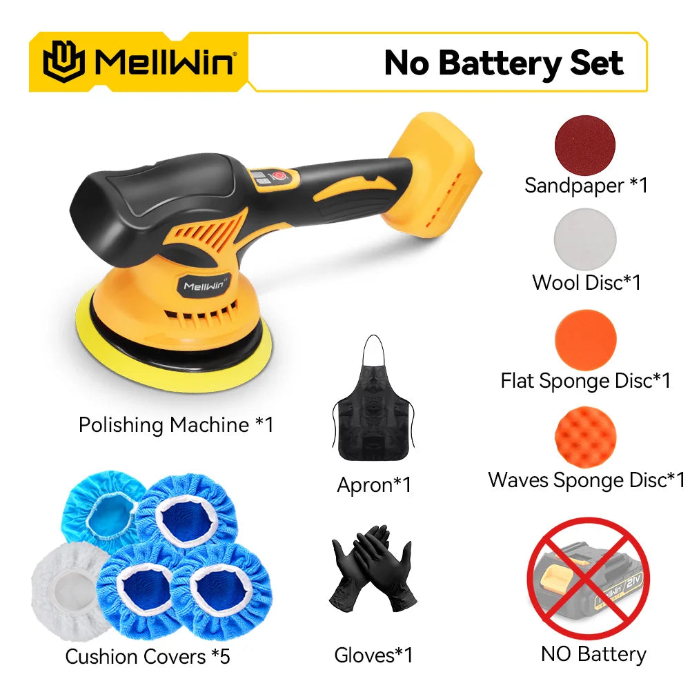 Digital Display Cordless Electric Polishing Waxing Sanding Machine