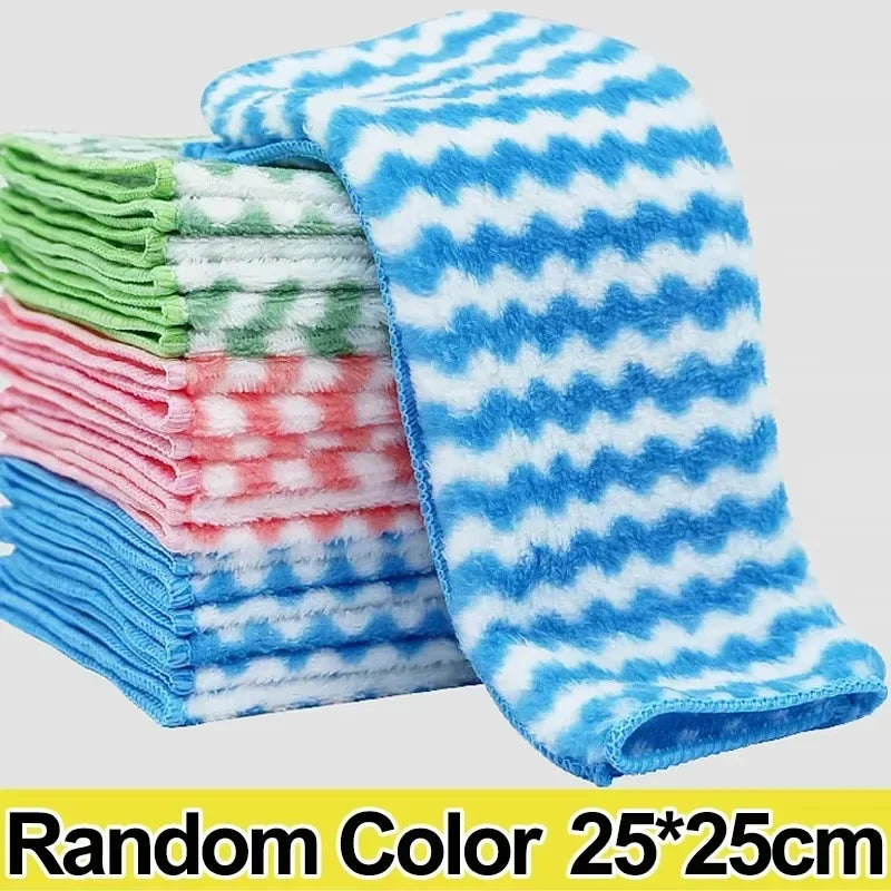 5/10/20pcs Kitchen Towel, micro Fiber Light Gray