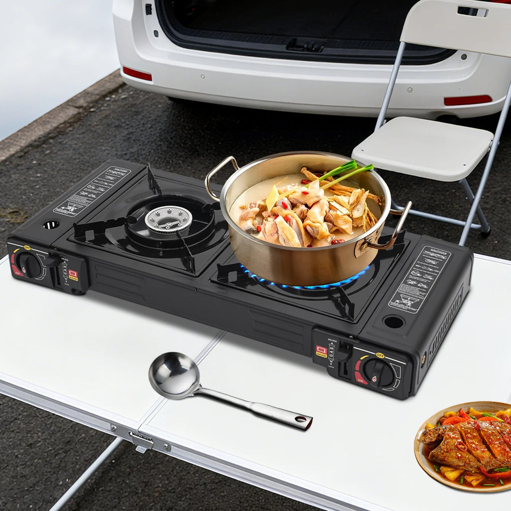 2 Burners Portable Camping Stove,