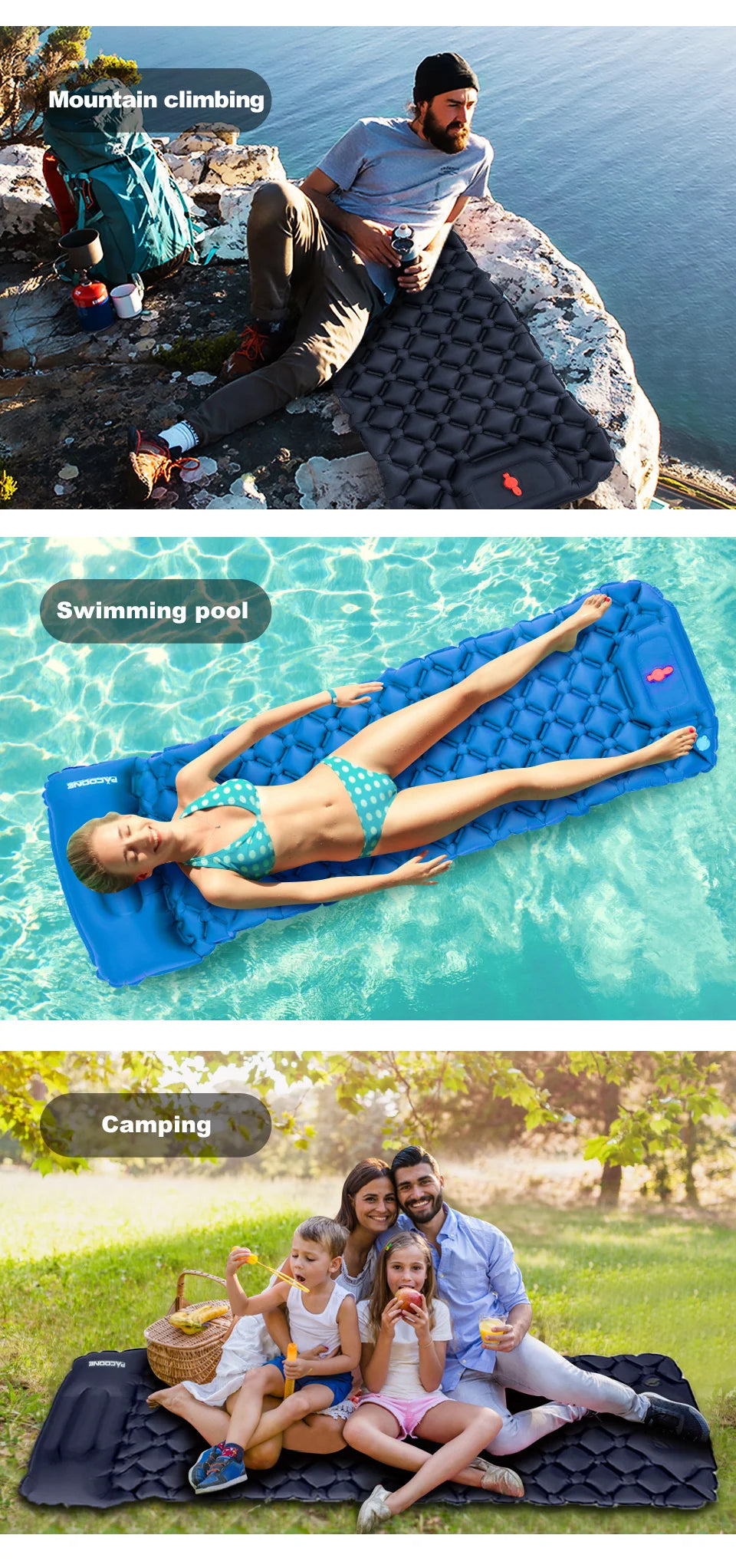 Inflatable Mattress Built-in Pump