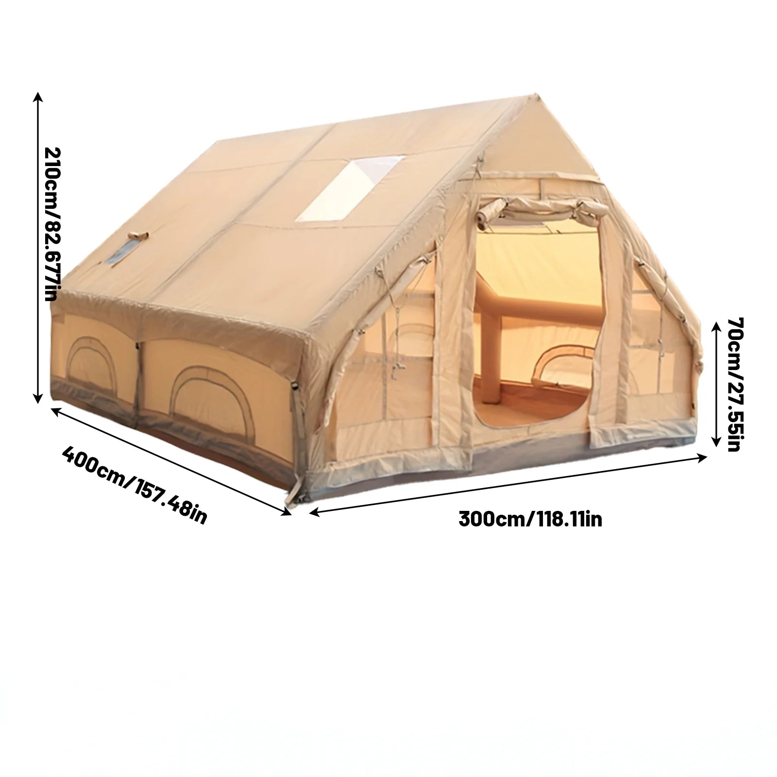 Large Inflatable Camping Tent with Skylight,