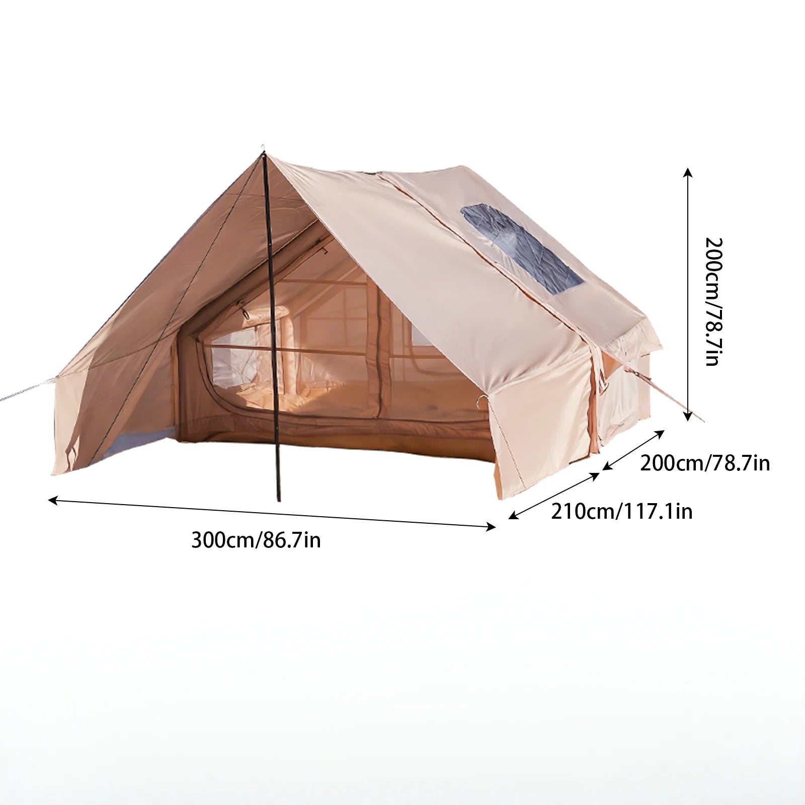 Large Inflatable Camping Tent with Skylight,