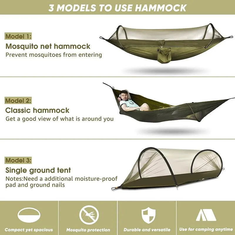 Camping Hammock with Mosquito Mesh