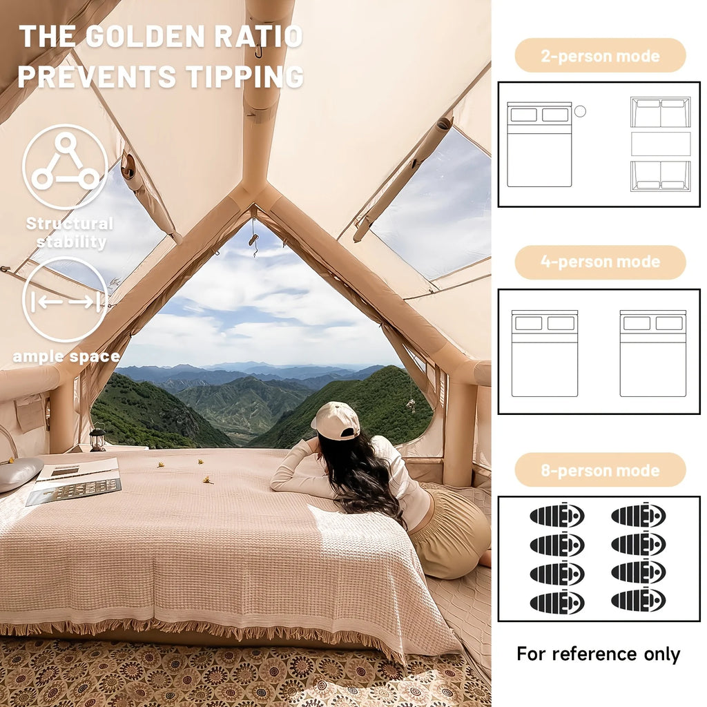 Large Inflatable Camping Tent with Skylight,