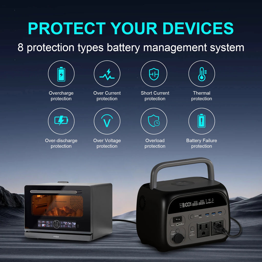 500W Portable Power Station 345.6Wh Solar Generator