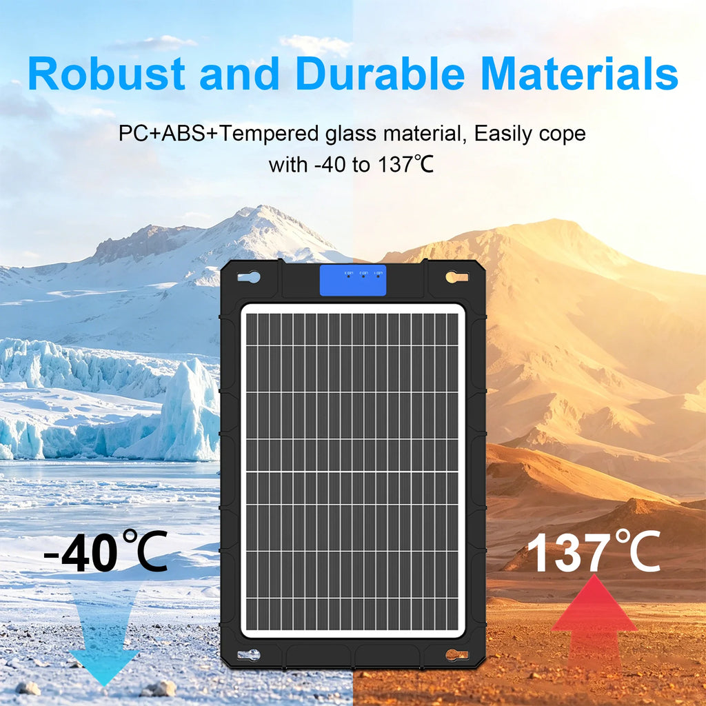 12V Solar Charger for Car Motorcycle Boat RV Batteries Maintenance