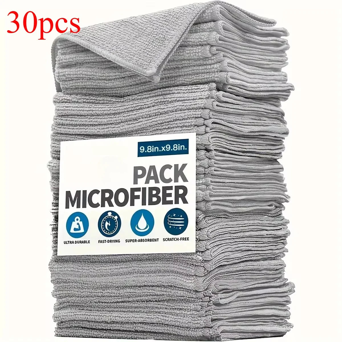 5/10/20pcs Kitchen Towel, micro Fiber Light Gray