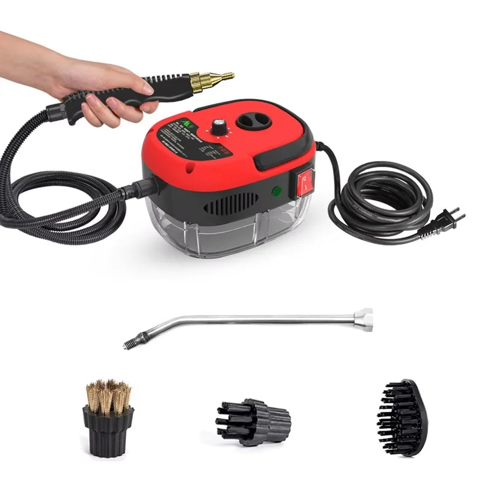 6-Speed Handheld Sanitizing High-Pressure Steam Cleaner With Brush Heads & Extended Hose For Large Capacity