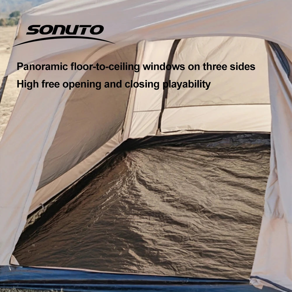 Tent outdoor camping overnight two-bedroom