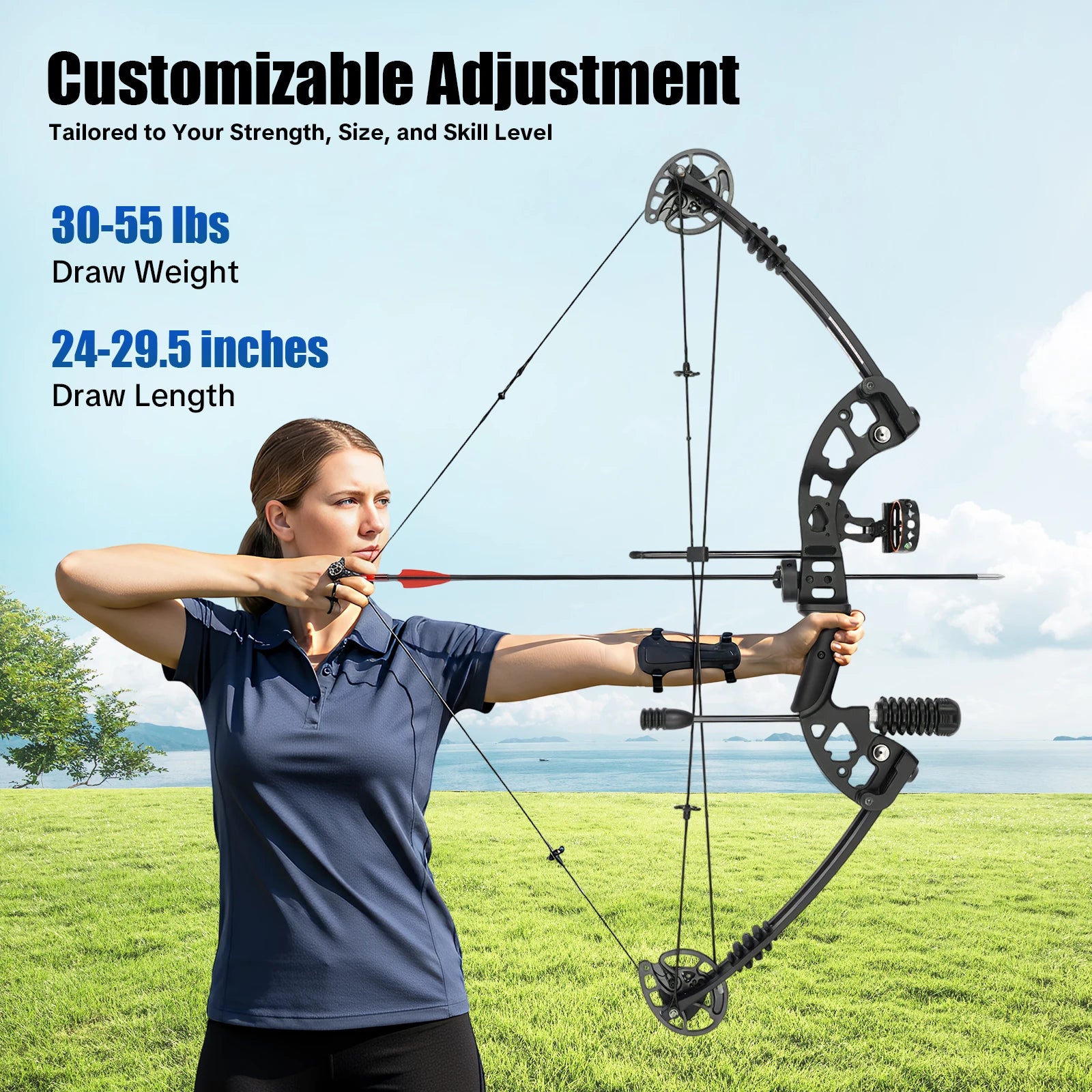 Right Handed Compound Bow Arrows Set