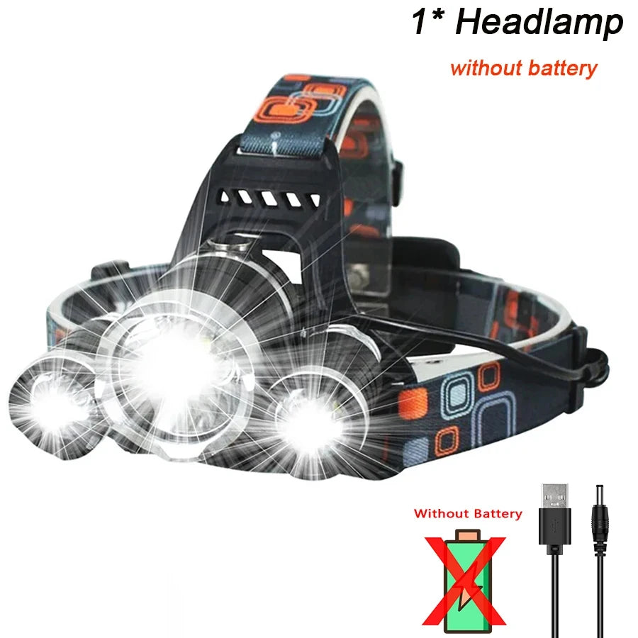 Rechargeable Headlamp Powerful Led Lantern Portable Headlight