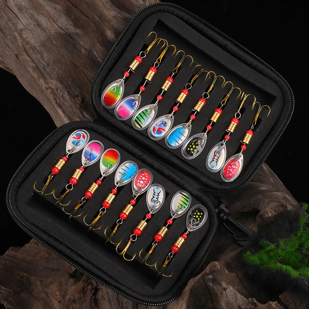 16pcs Metal Spinner Bait Fishing Lure Fishing