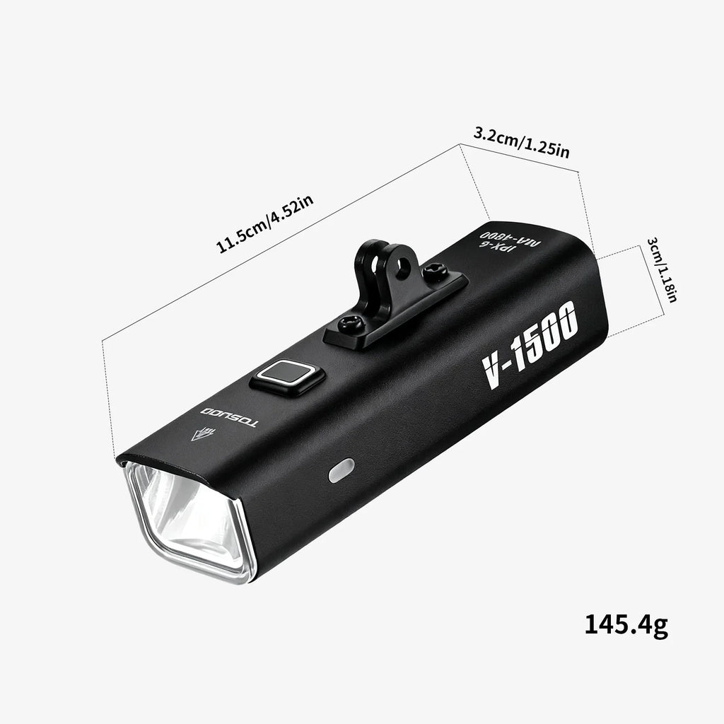 Mounted Bicycle Light With 1500 Lumens