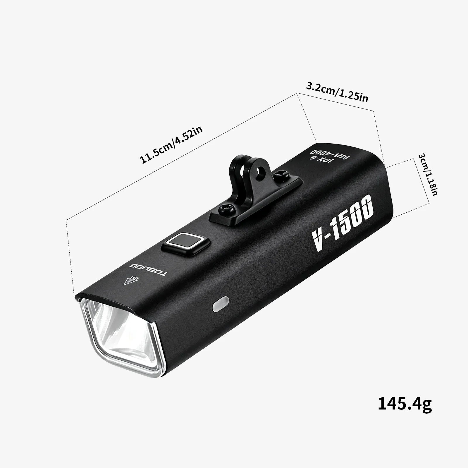 Mounted Bicycle Light With 1500 Lumens