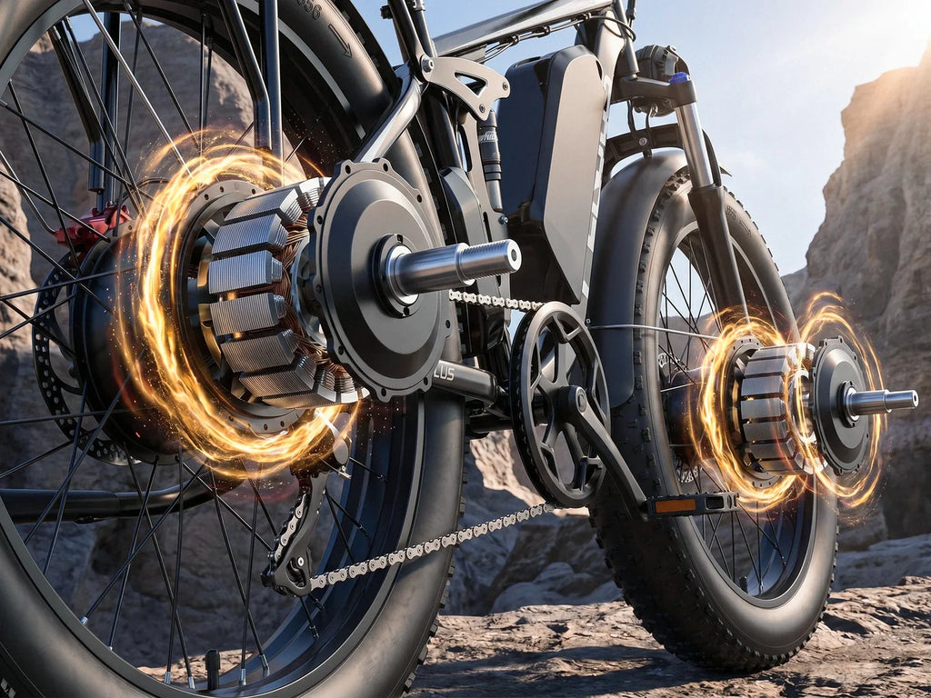 NEW Q8PLUS 5000W adult electric bicycle, 45MPH dual motor