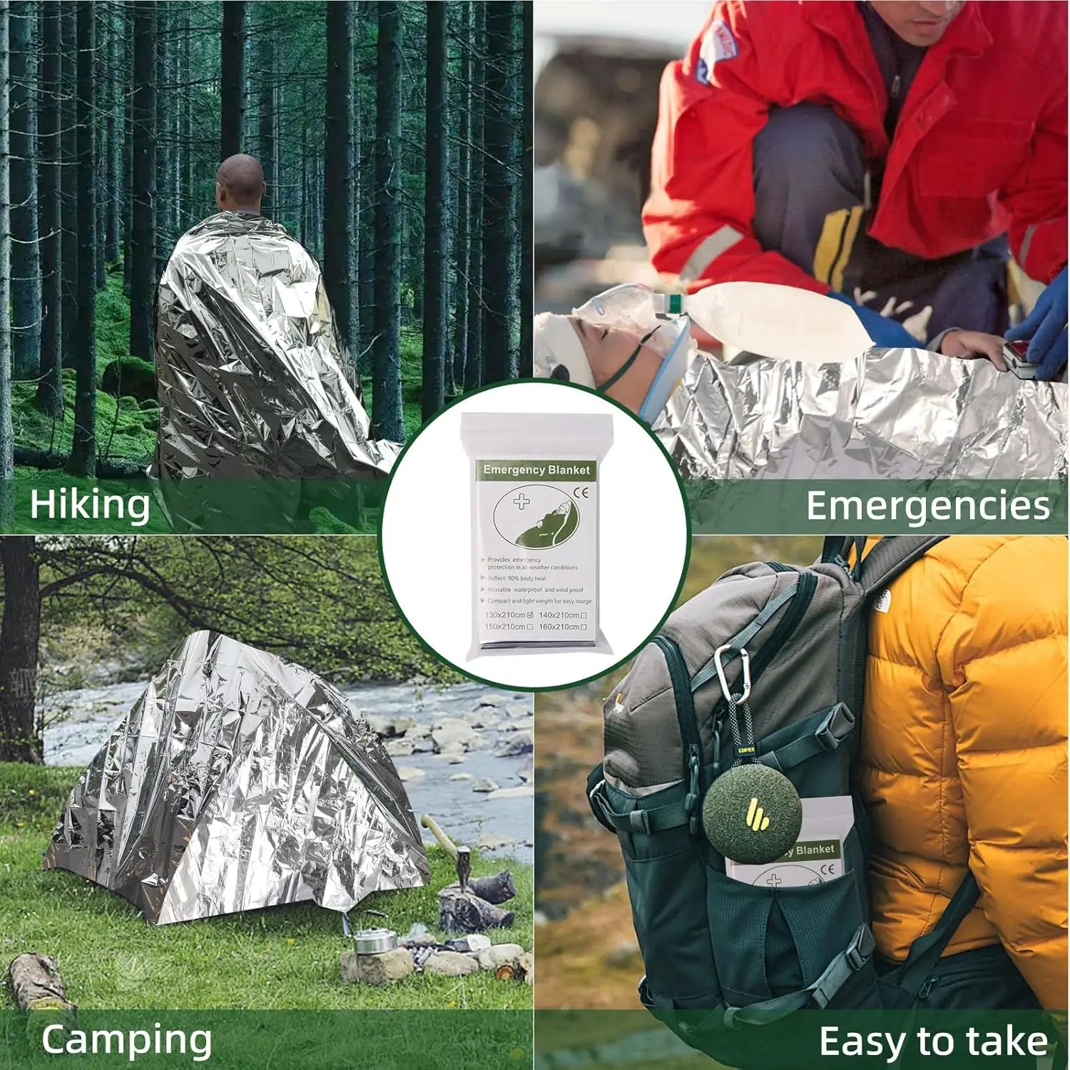 Outdoor Emergency  First Aid Rescue blanket