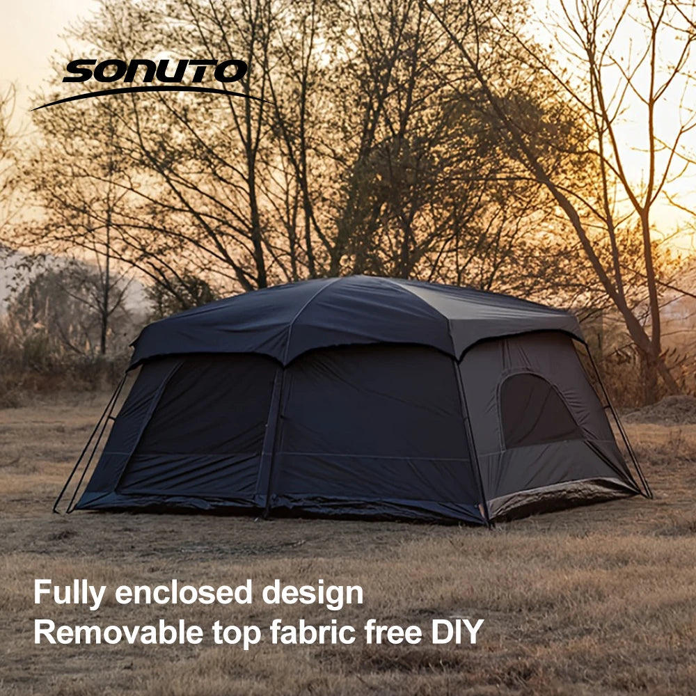 Tent outdoor camping overnight two-bedroom
