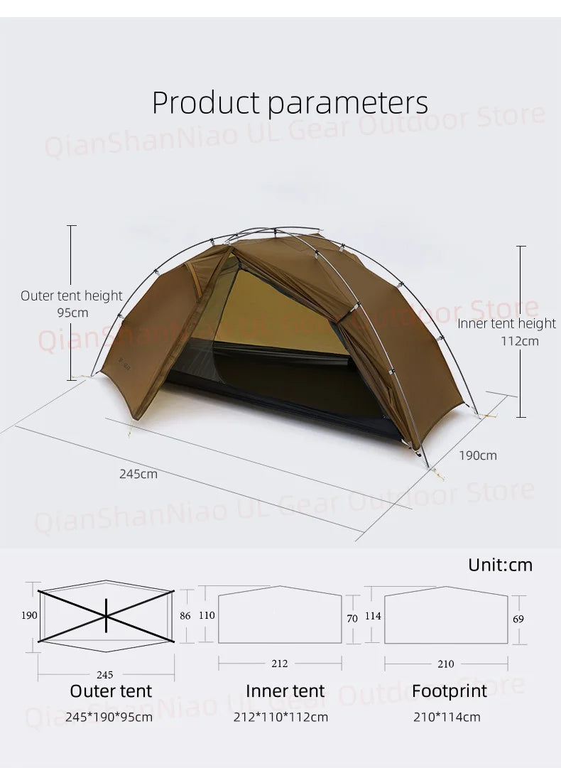 Ultralight 1 Person Camping Tent