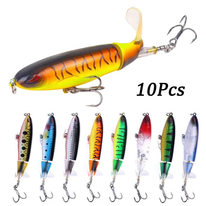 Popper Fishing Lure Set 11cm/14g Artificial  Bait