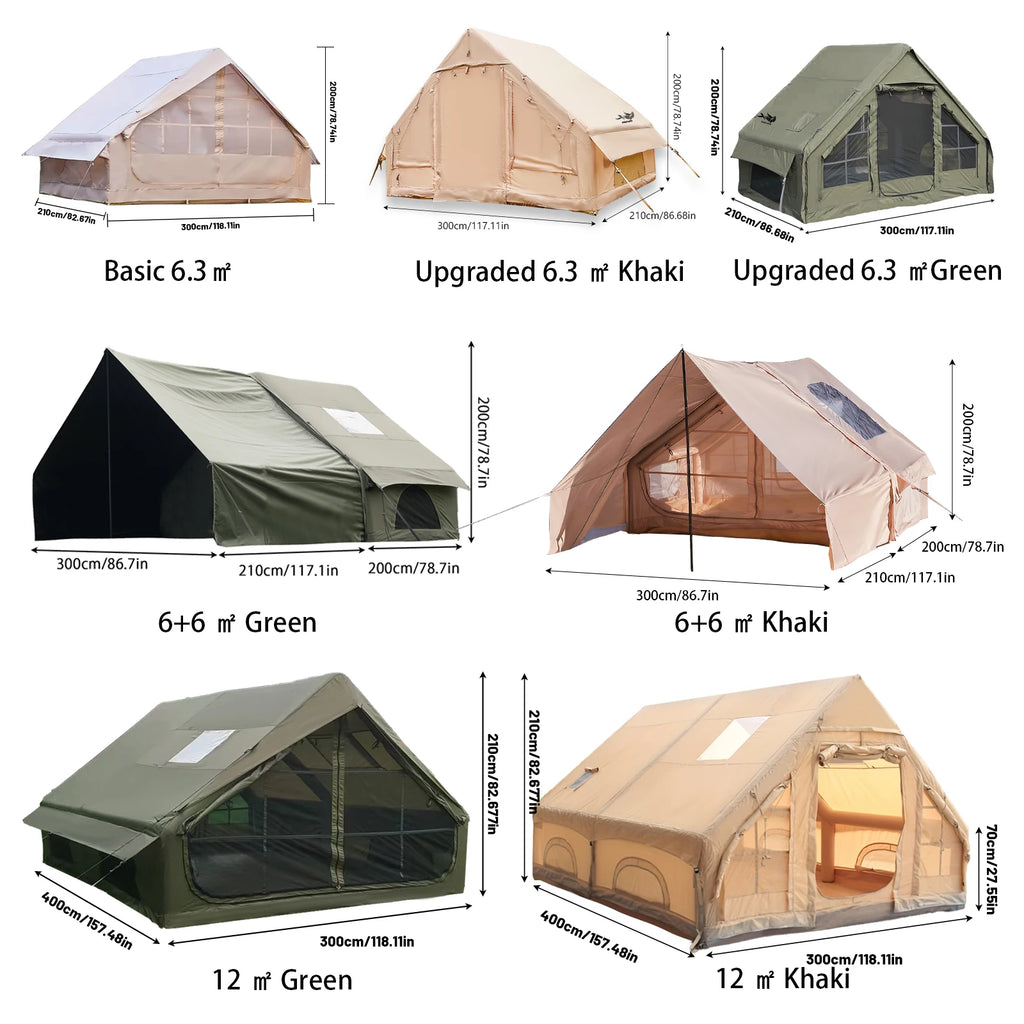 Large Inflatable Camping Tent with Skylight,