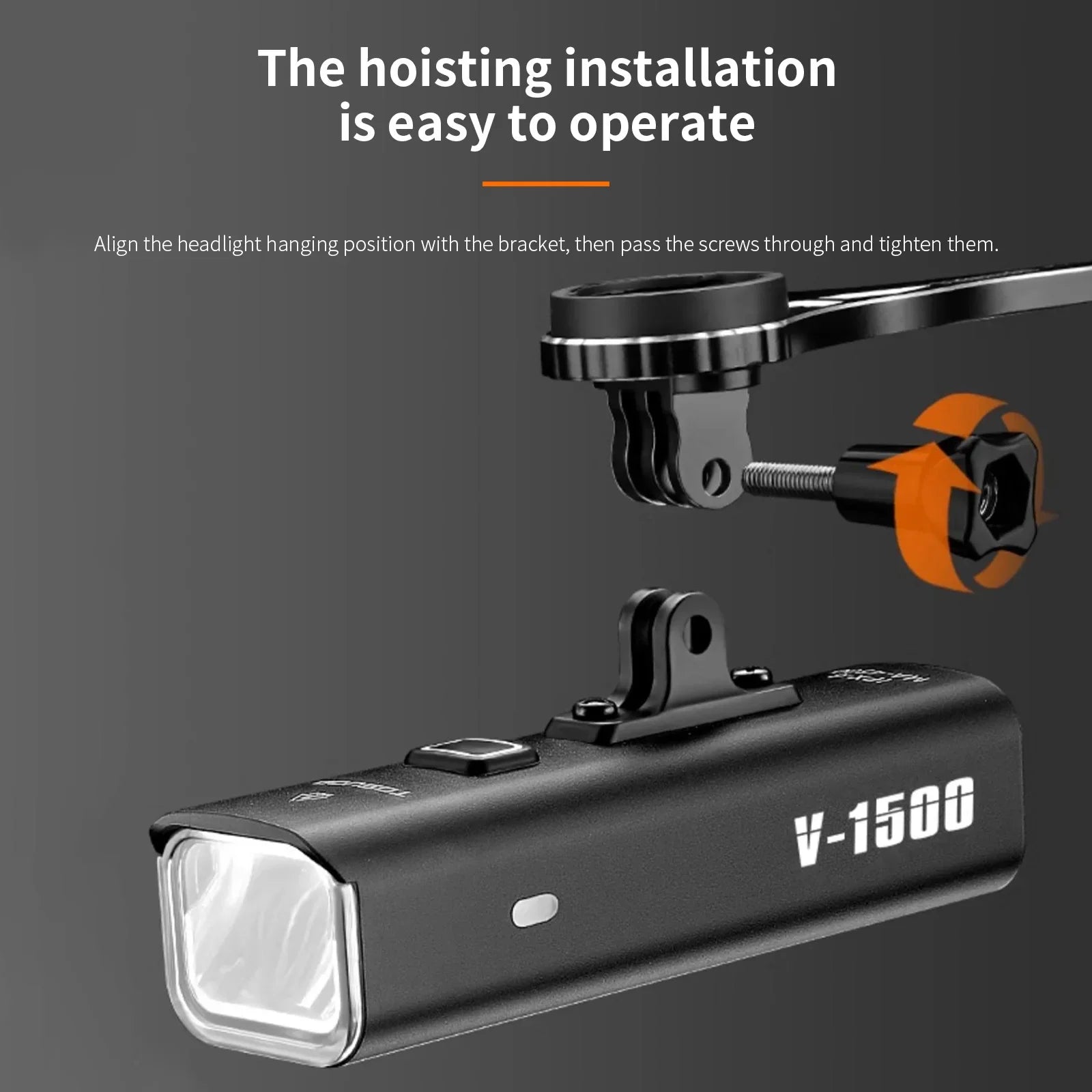 Mounted Bicycle Light With 1500 Lumens