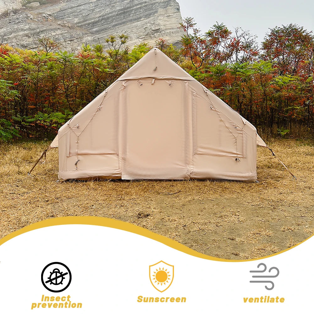 Inflatable Luxury Camping Tents With Stove Plug,