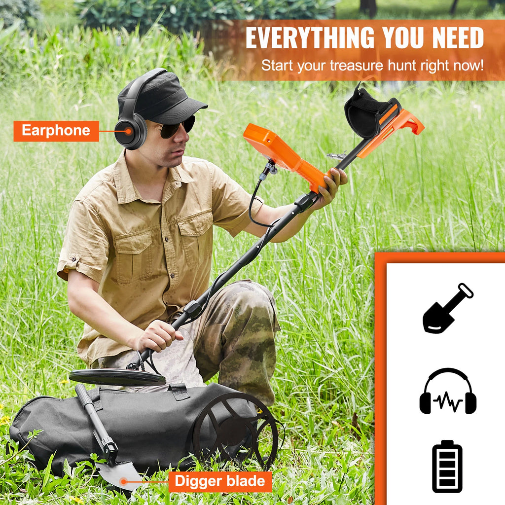 Professional Rechargeable Metal Detector for Treasure Hunting