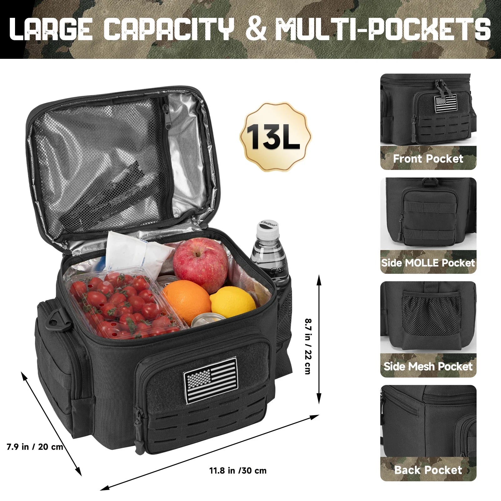 Cooler Bag   Leakproof Insulated  Meal Camping Picnic