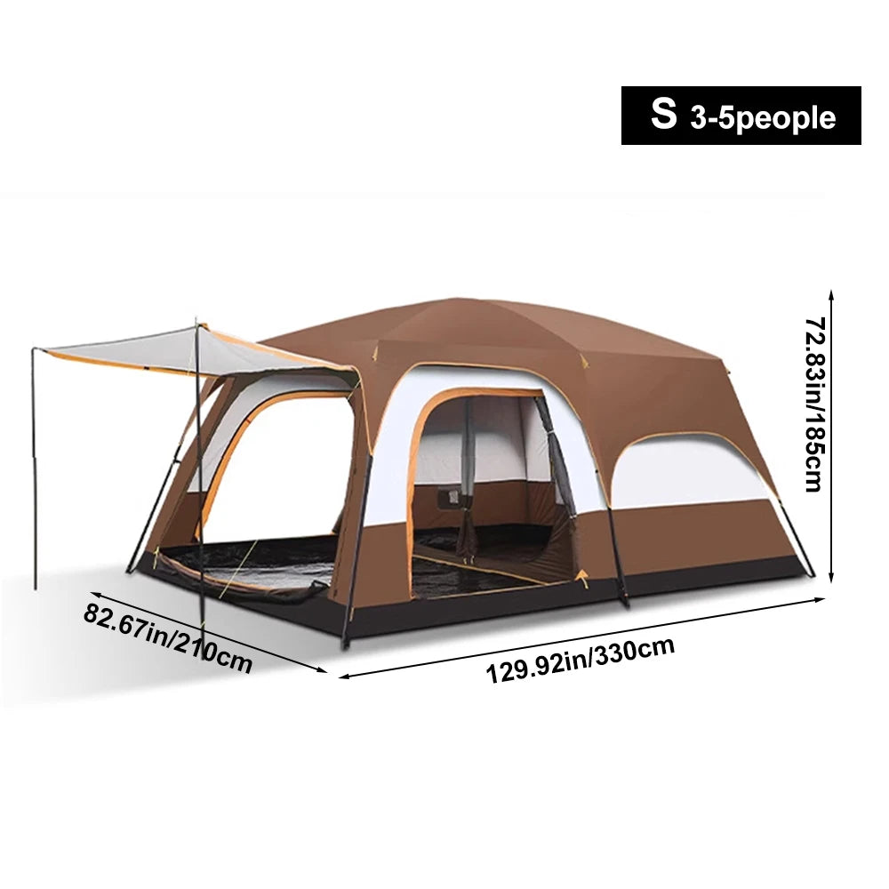 Tent outdoor camping overnight two-bedroom