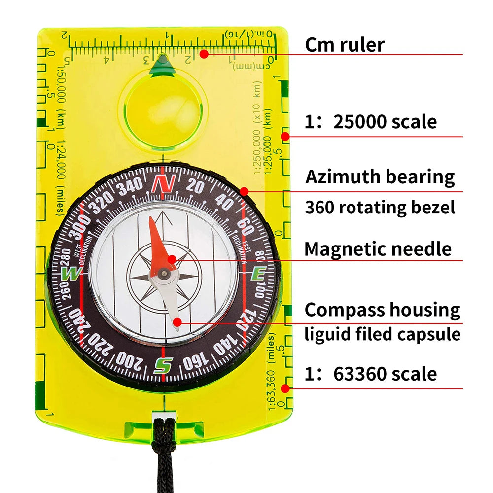 Waterproof  Navigation Hiking Compass