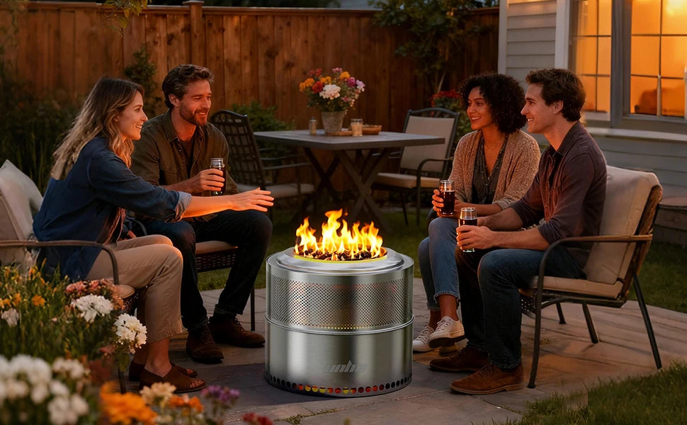 Wood Burning Stainless Steel Smokeless Fire Pit