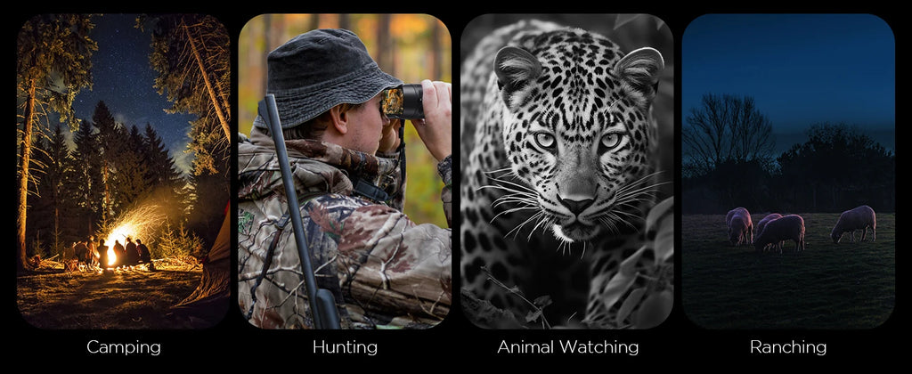 Night Vision Binoculars  8X Digital Zoom 1000ft HD 1080P with IR Illuminator & Video Recording