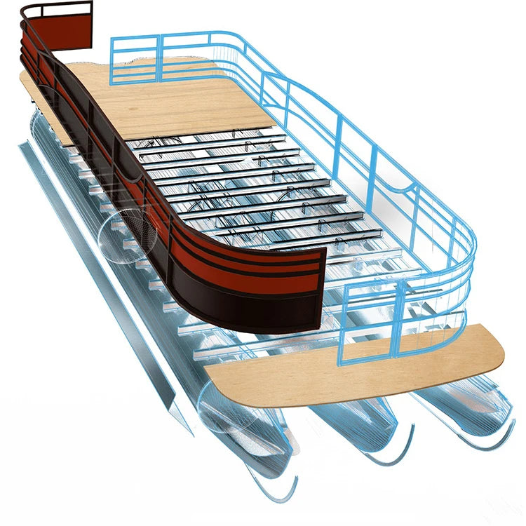 High Speed Luxury Jet Boat Aluminum Hull Inboard Engine