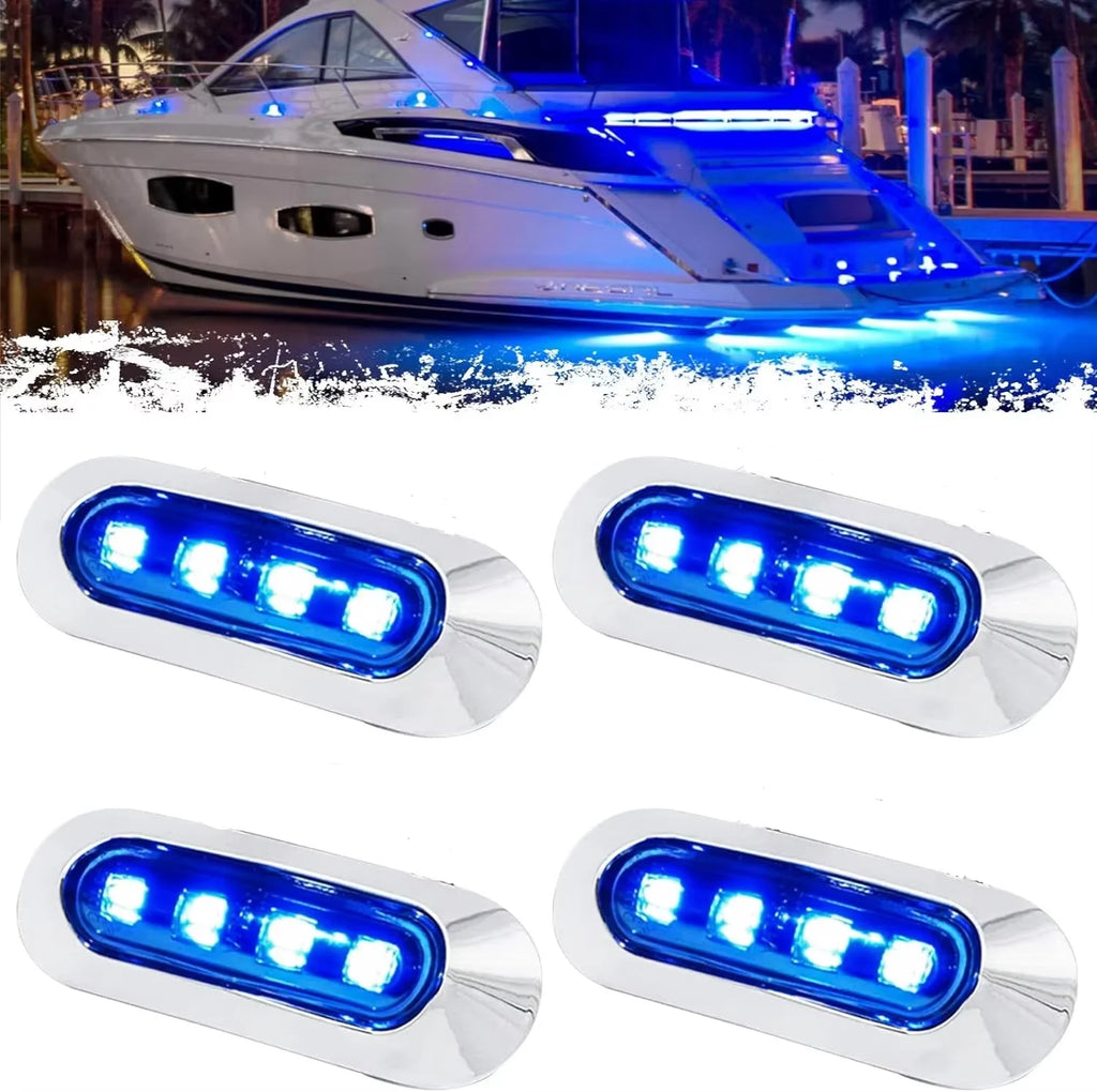 2-4Pcs 12V-24V  LED Boat Navigation Lights