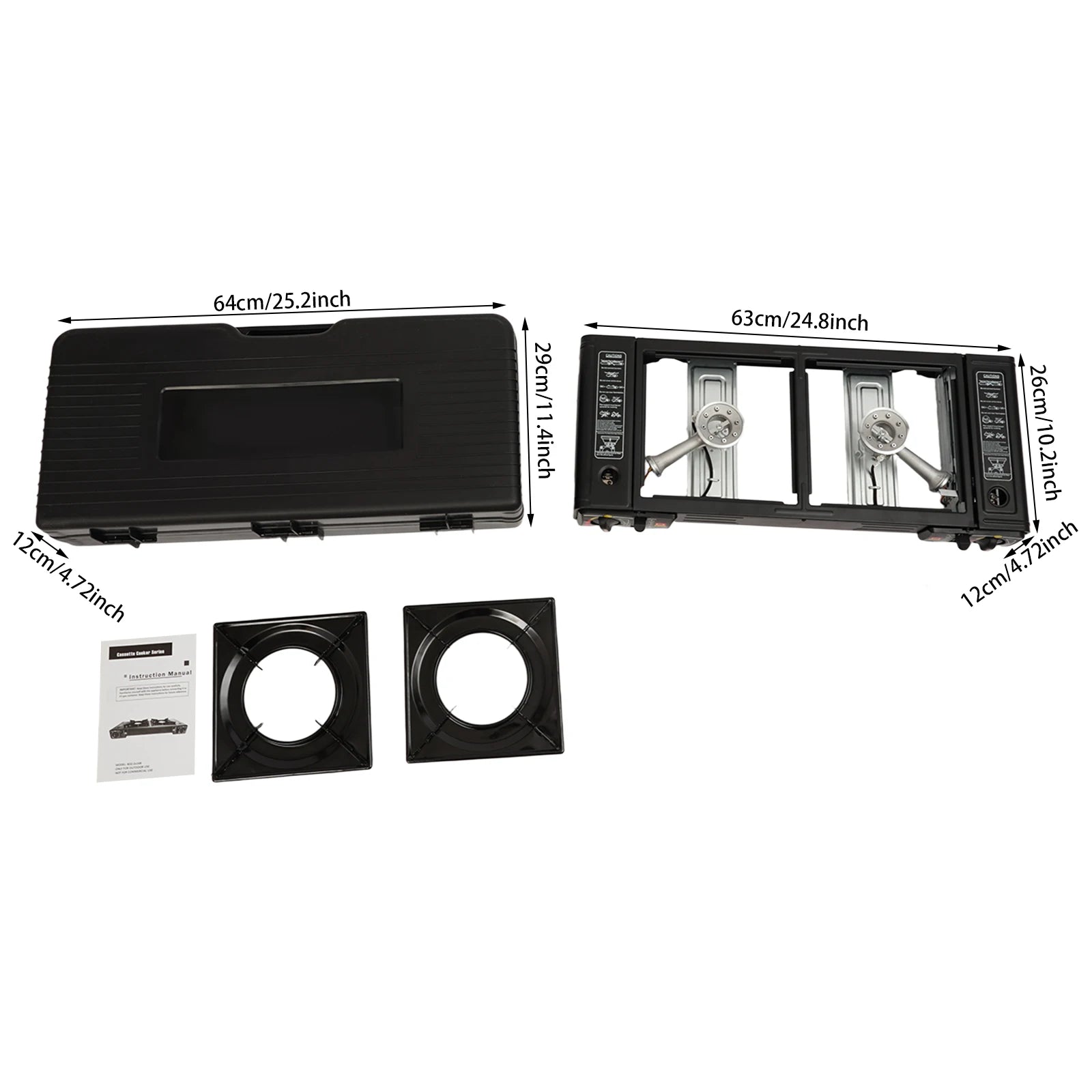 2 Burners Portable Camping Stove,