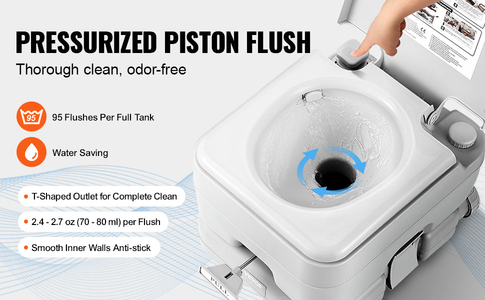 Porta Potty Push-Button Pressurized Flush